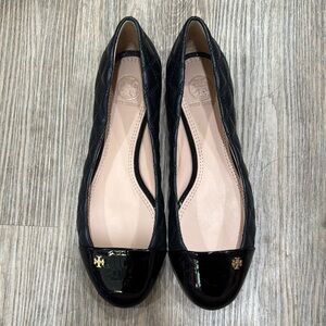 Tory Burch Black Patent Leather Flats size 8